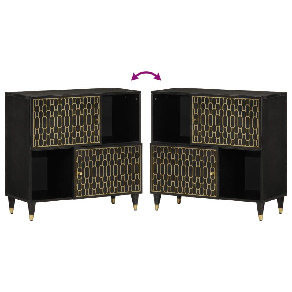 Skap heltre mango 80x33x75 cm