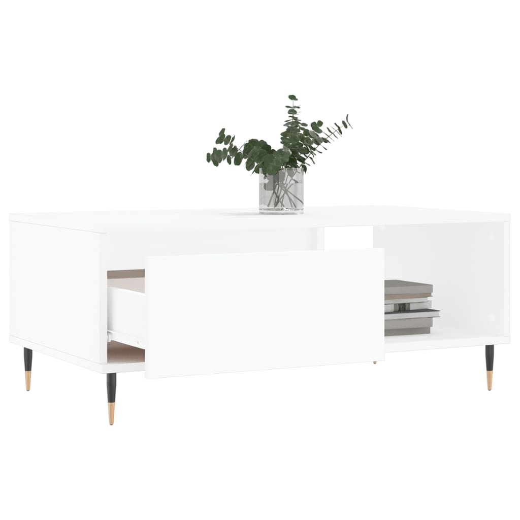 Salongbord Sofabord Hvit 90x50x36,5 cm