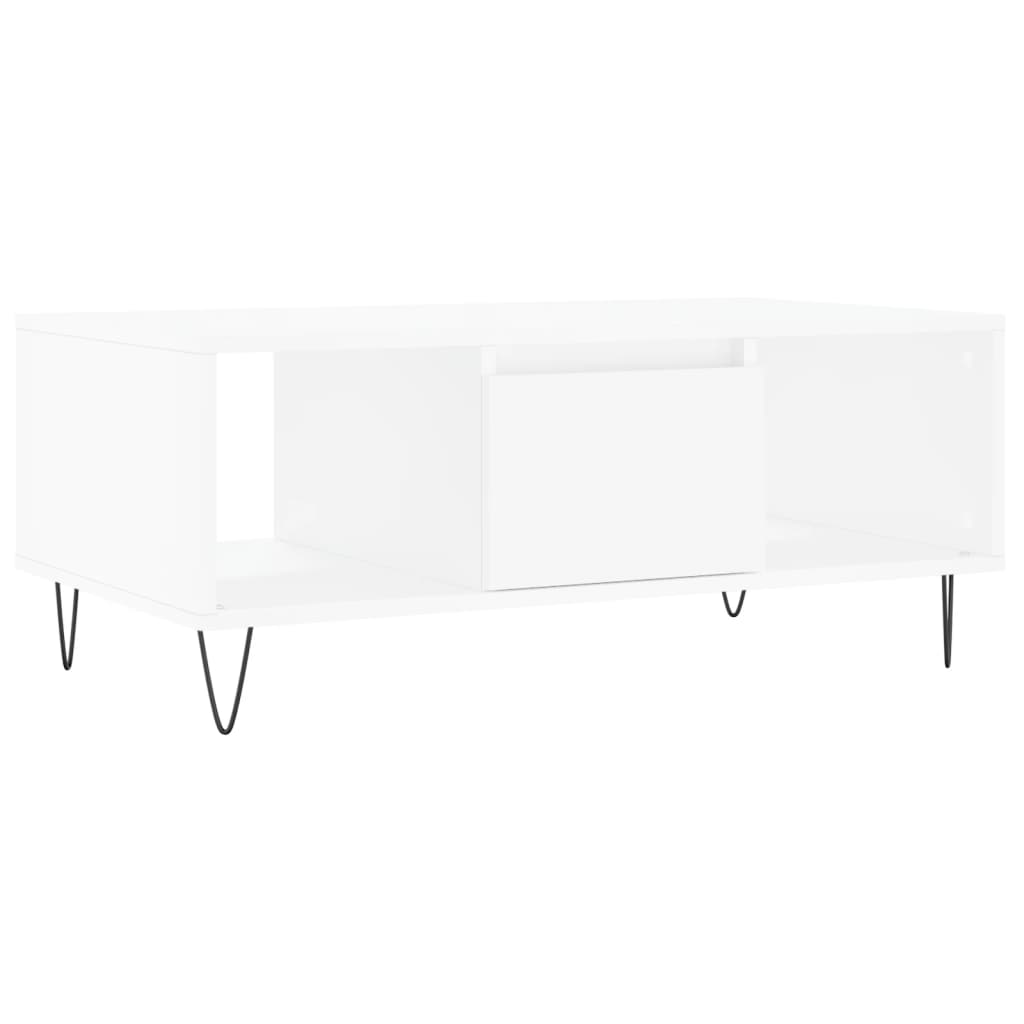 Salongbord Sofabord Hvit 90x50x36,5 cm
