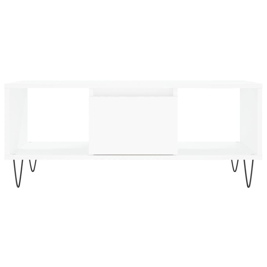 Salongbord Sofabord Hvit 90x50x36,5 cm