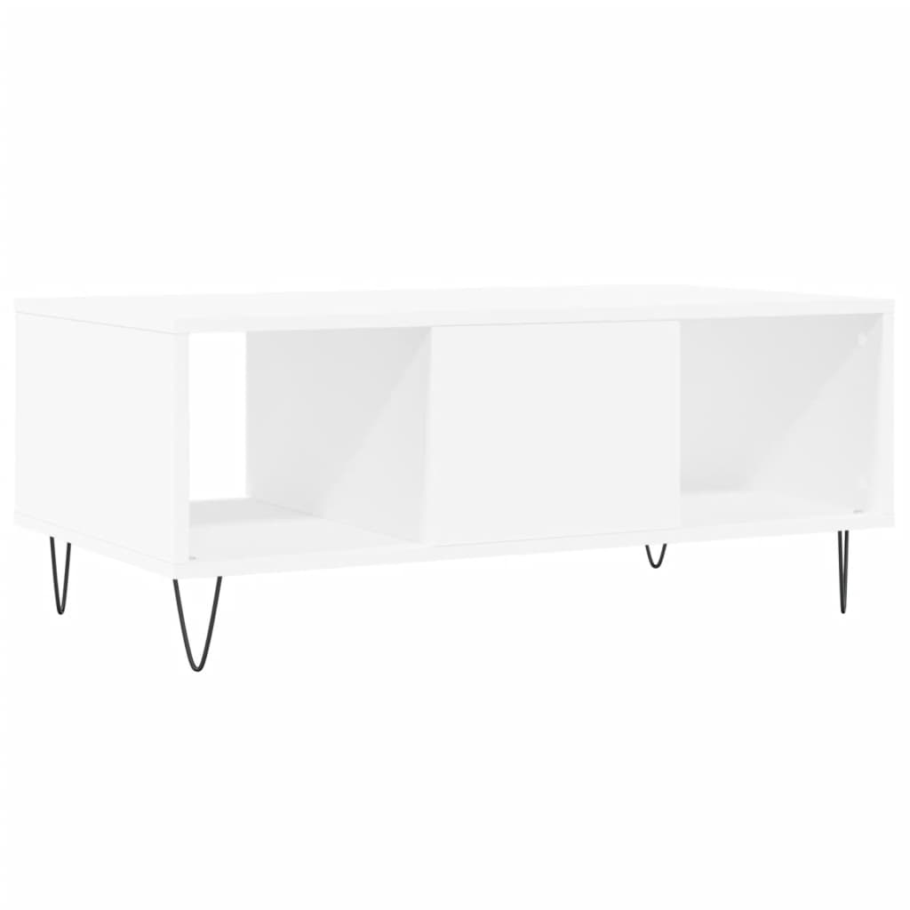 Salongbord Sofabord Hvit 90x50x36,5 cm