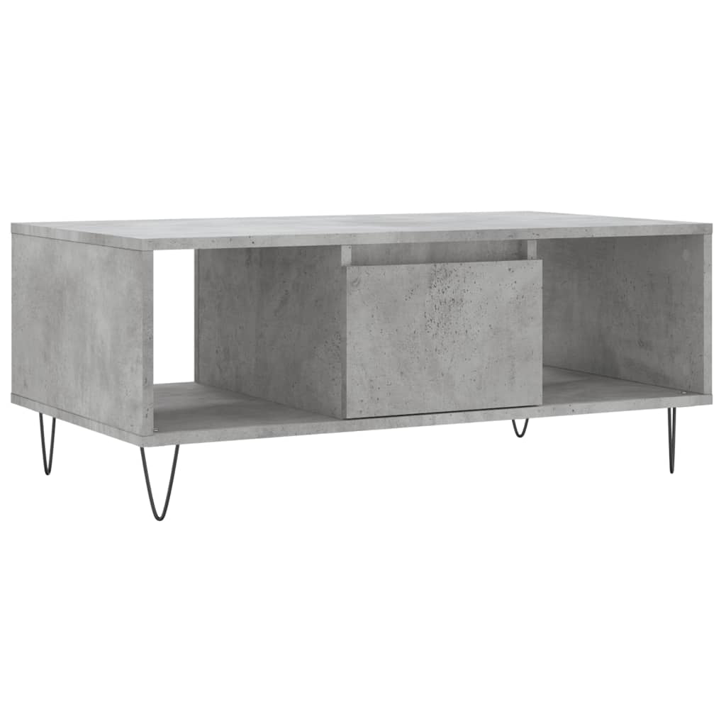 Salongbord Sofabord Betonggrå 90x50x36,5 cm