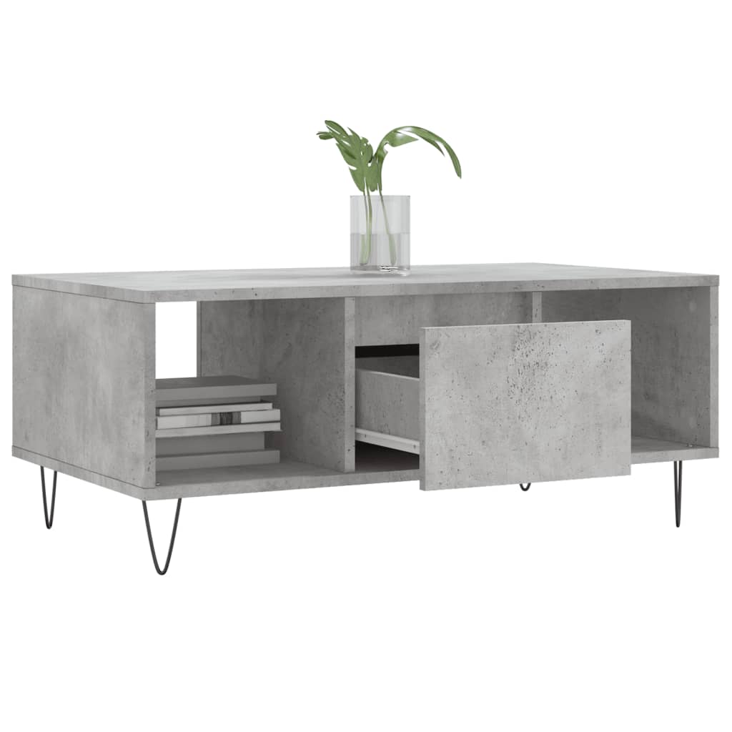 Salongbord Sofabord Betonggrå 90x50x36,5 cm