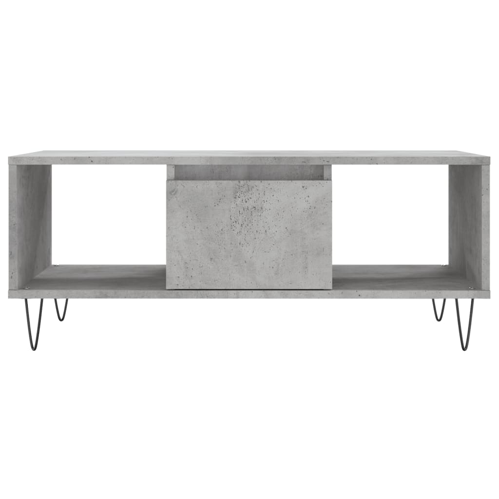 Salongbord Sofabord Betonggrå 90x50x36,5 cm