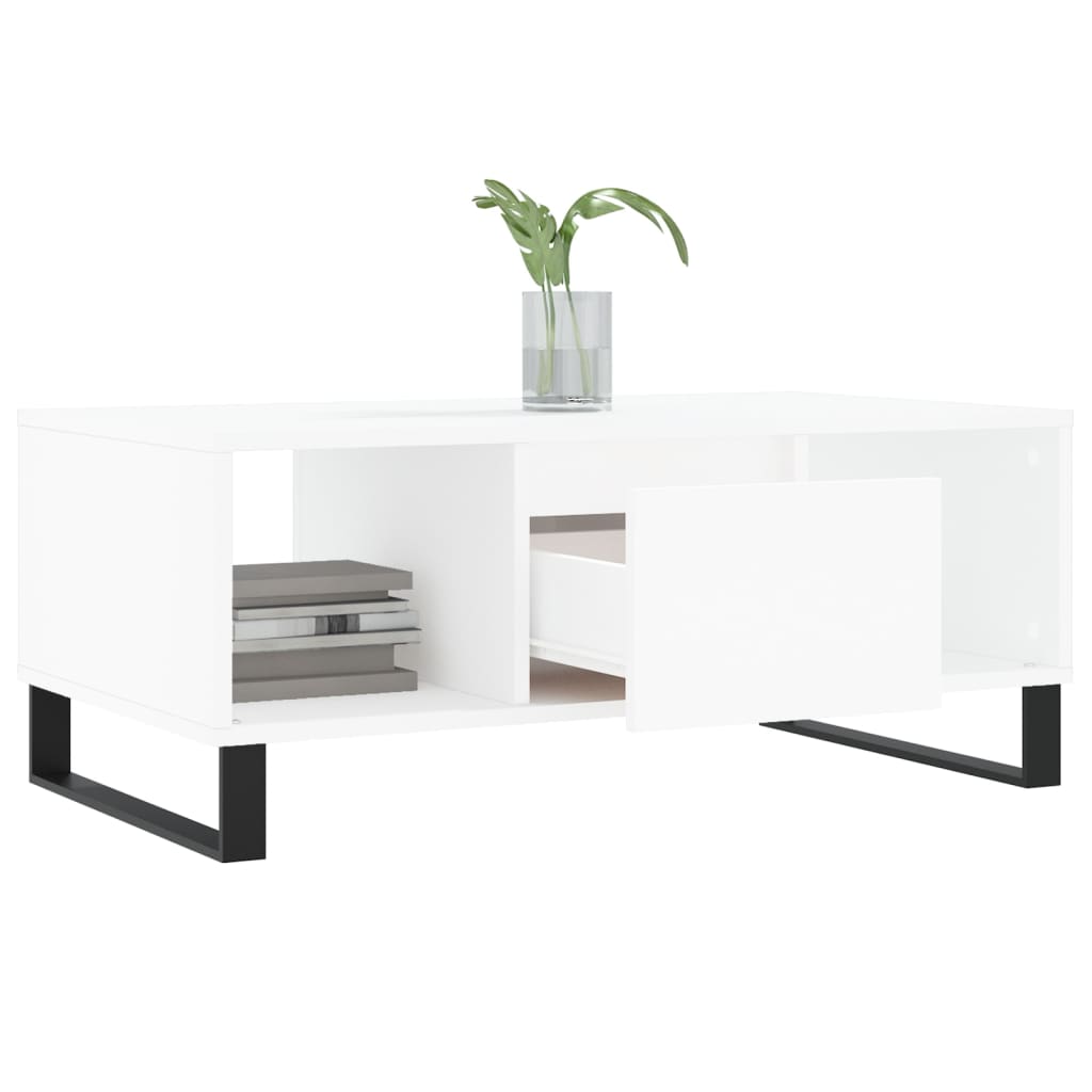 Salongbord Sofabord Hvit 90x50x36,5 cm