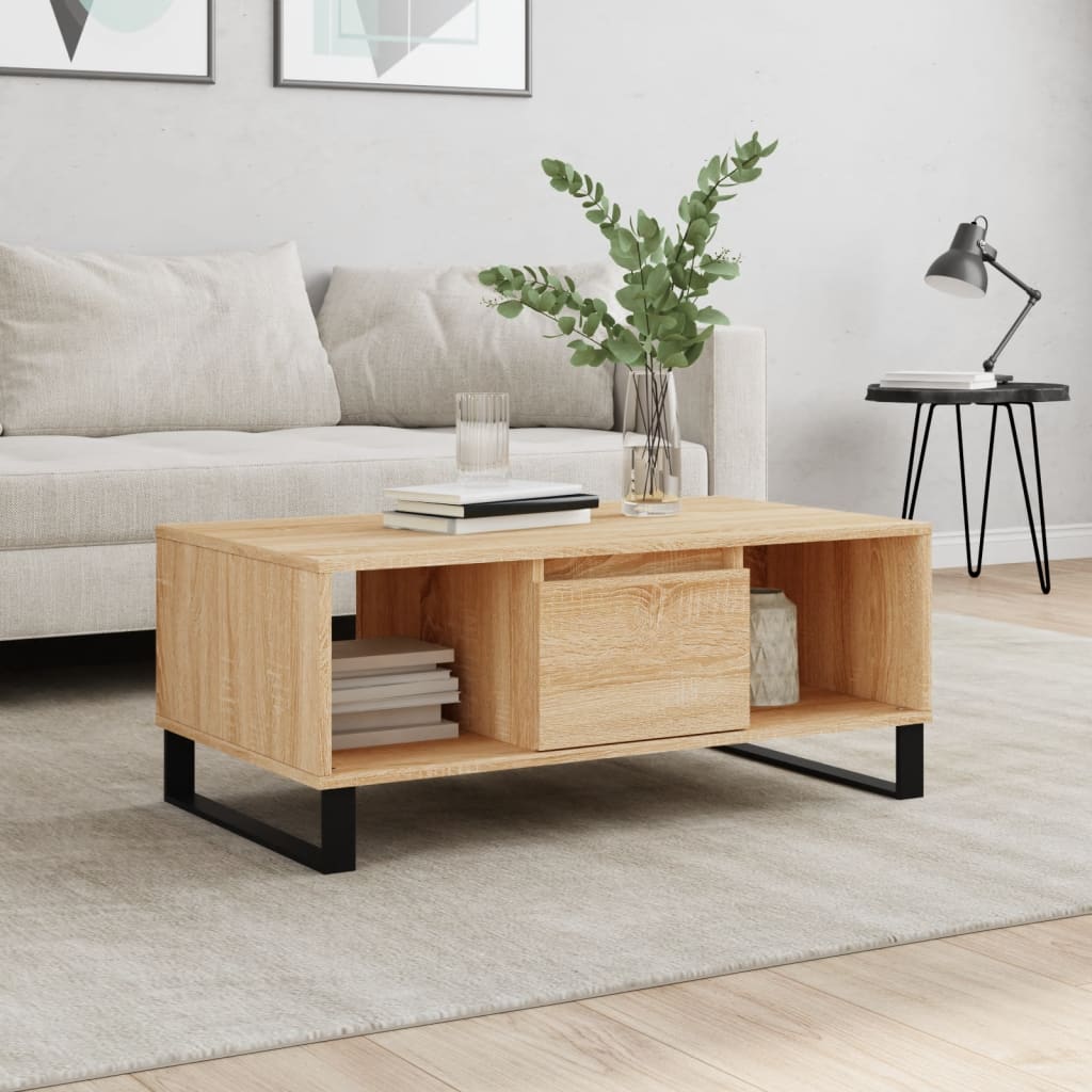 Salongbord Sofabord Sonoma Eik 90x50x36,5 cm