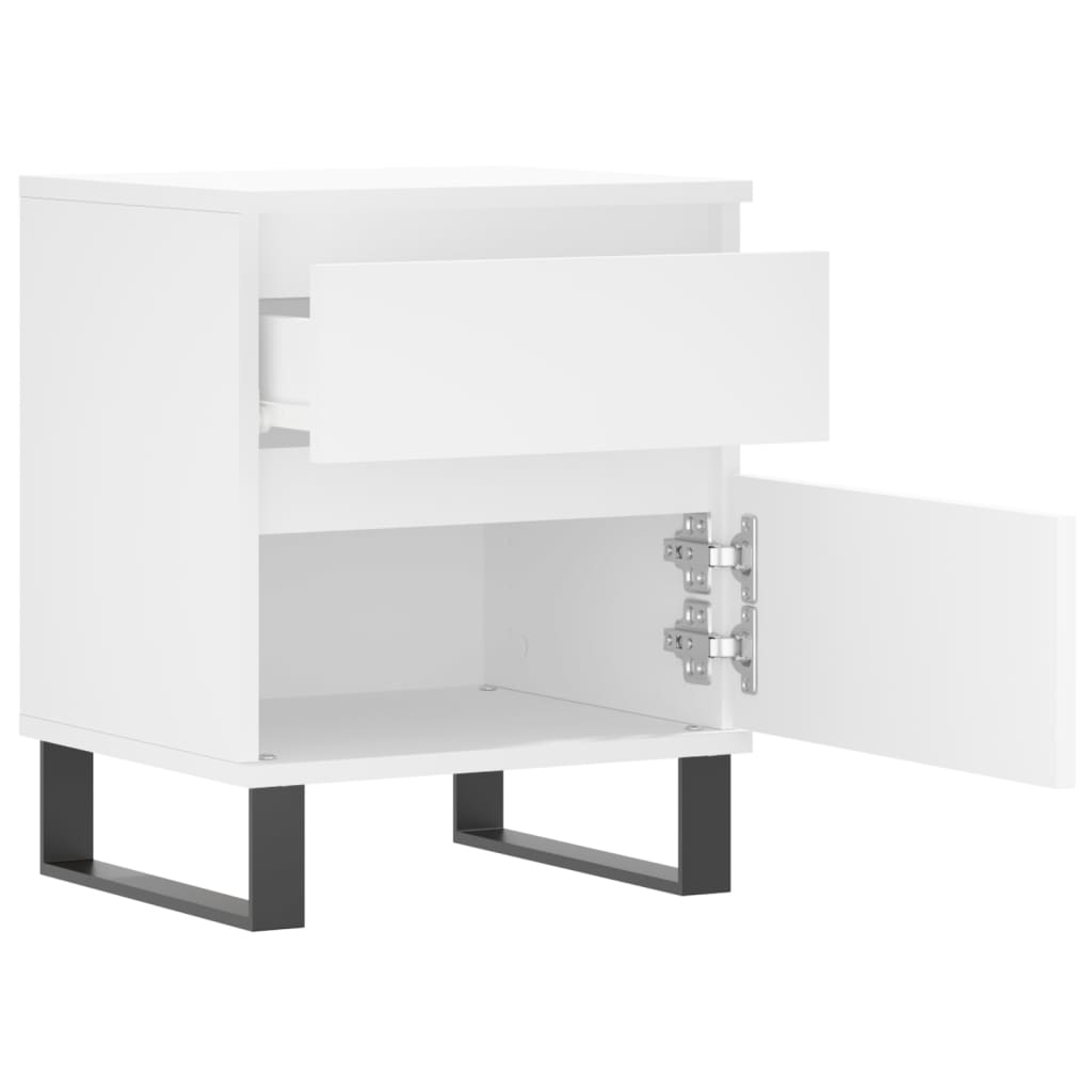 Nattbord Sengbord Hvit 40x35x50 cm