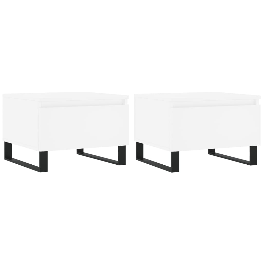 Salongbord Sofabord Hvit 2 stk 50x46x35 cm