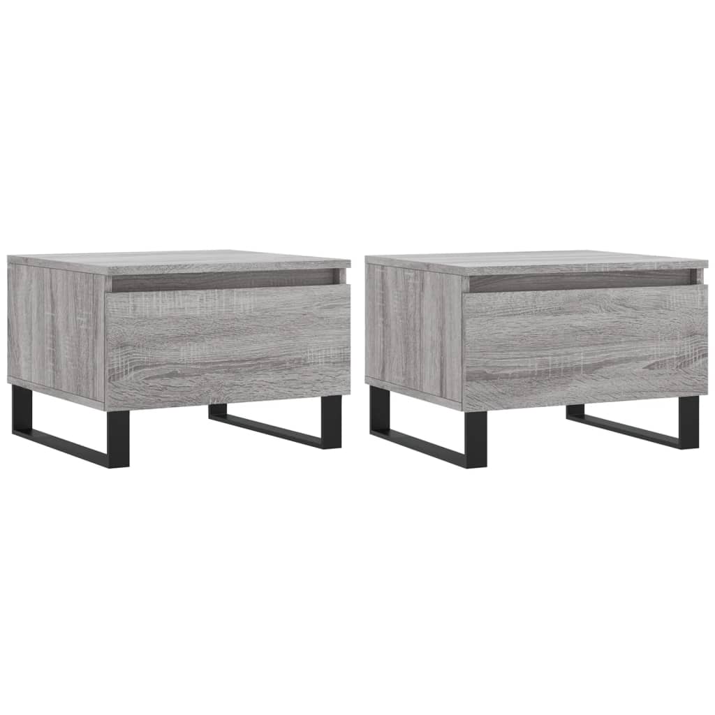 Salongbord Sofabord Sonoma Grå 2 stk 50x46x35 cm