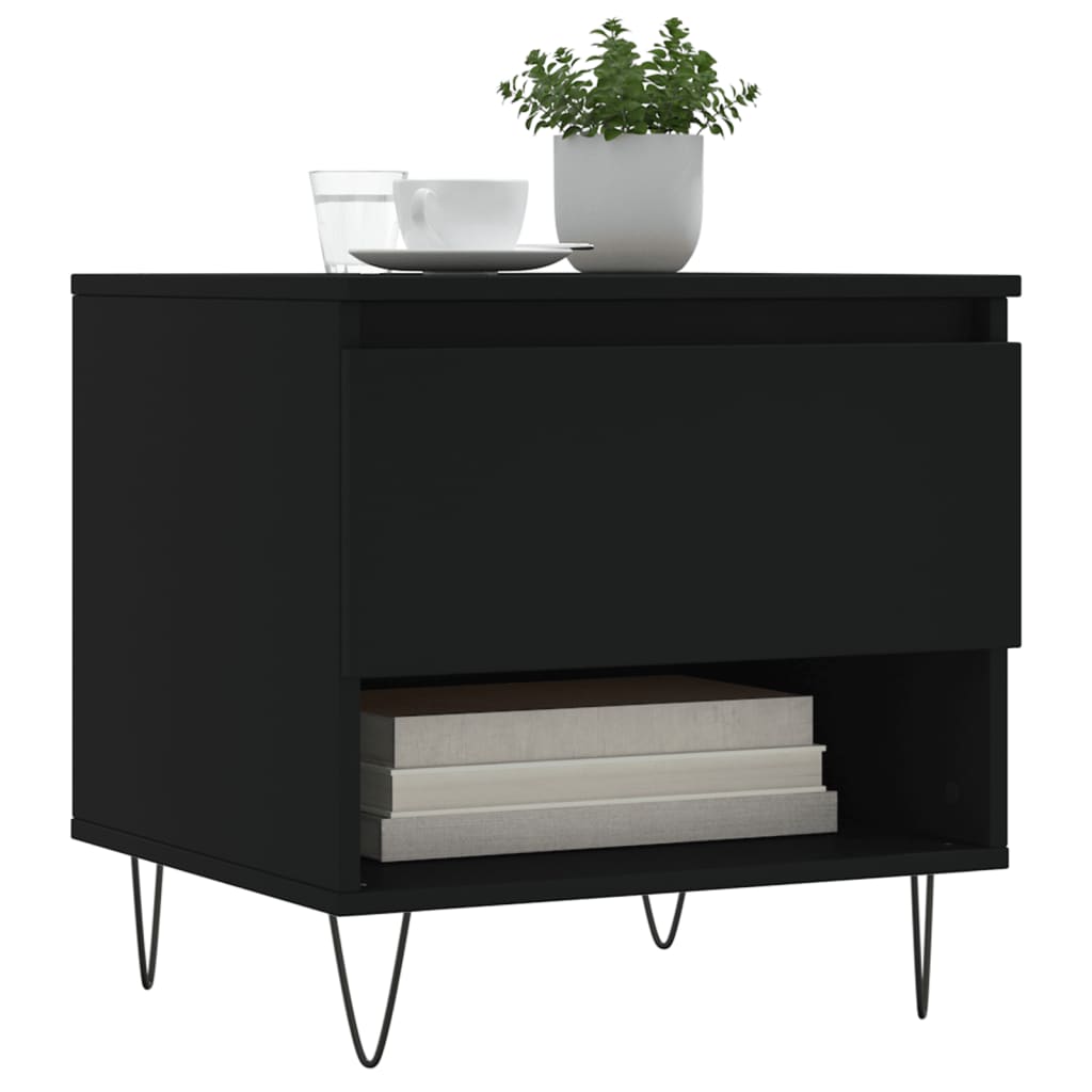 Salongbord Sofabord Svart 2 stk 50x46x50 cm
