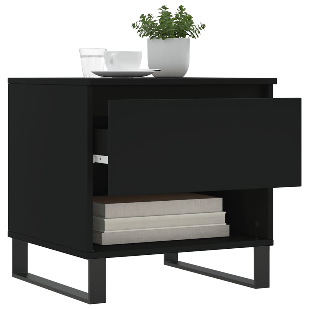 Salongbord Sofabord Svart 2 stk 50x46x50 cm