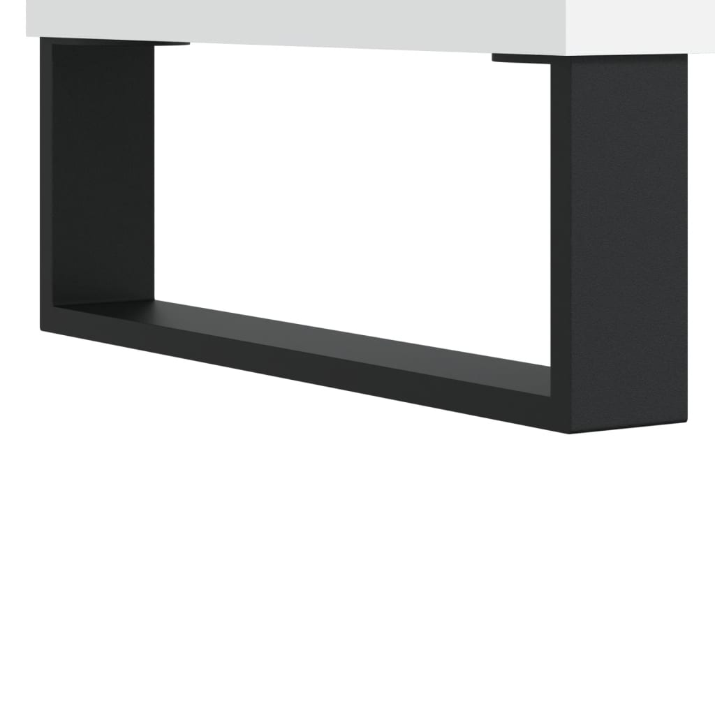 Sidebord Høyglans Hvit 2 stk Høyglans Hvit 50x46x50 cm