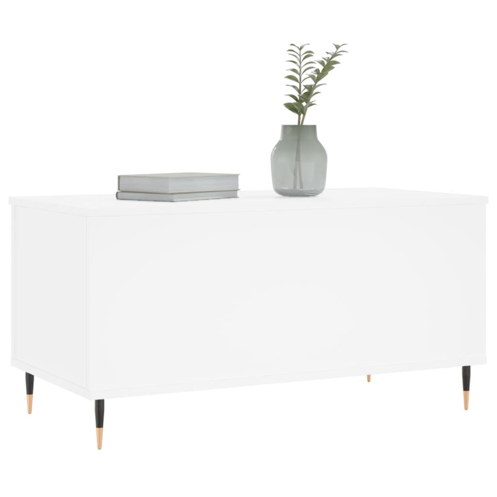 Salongbord Sofabord Hvit 90x44,5x45 cm