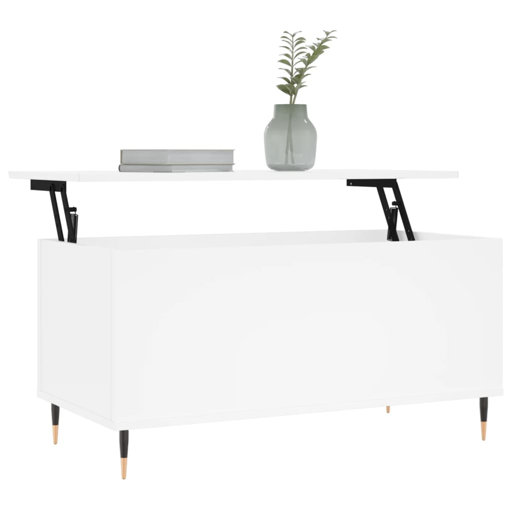 Salongbord Sofabord Hvit 90x44,5x45 cm
