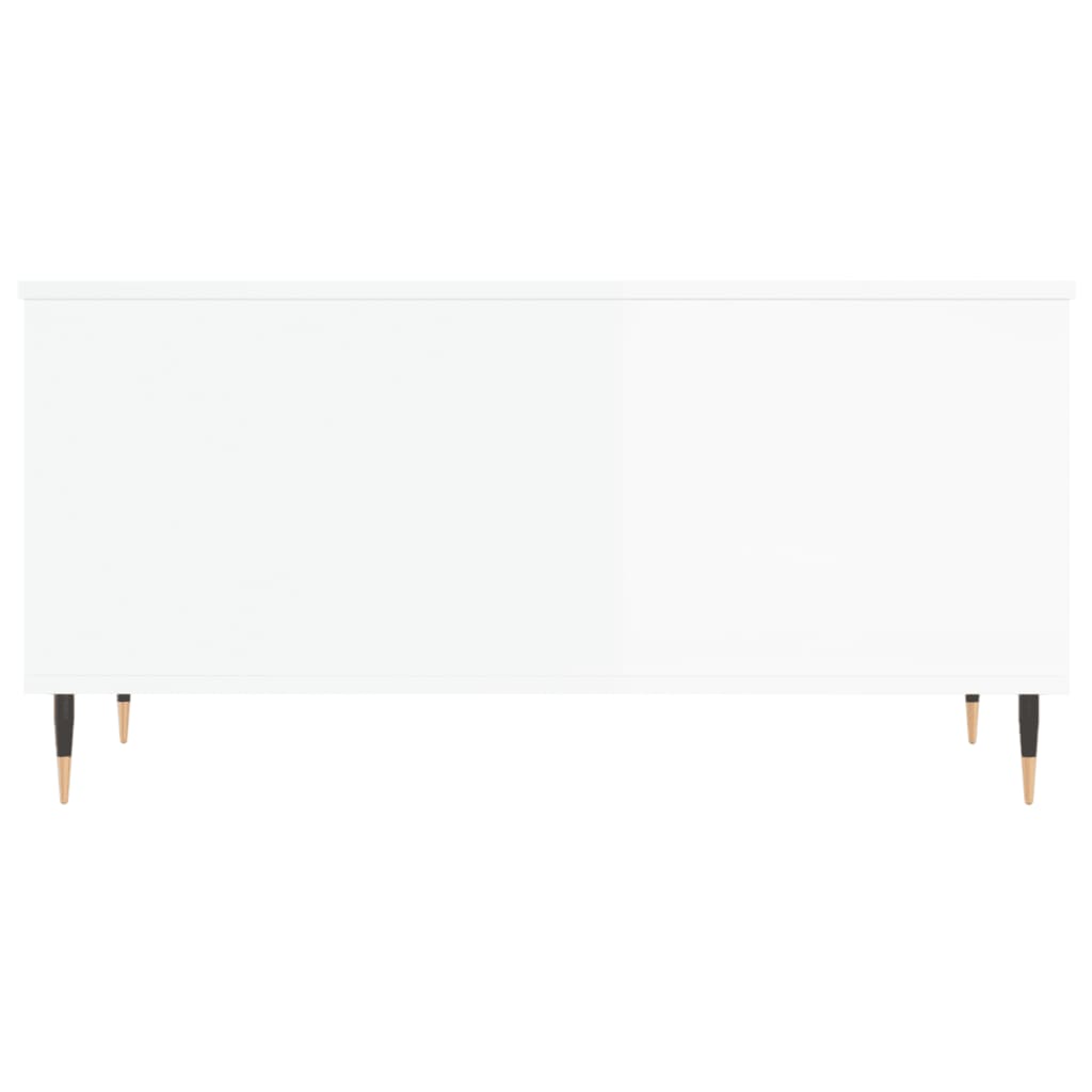Salongbord Sofabord Høyglans Hvit 90x44,5x45 cm