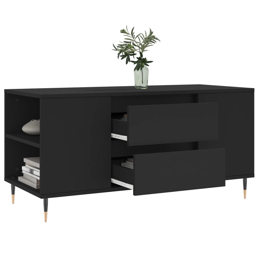 Salongbord Sofabord Svart 102x44,5x50 cm