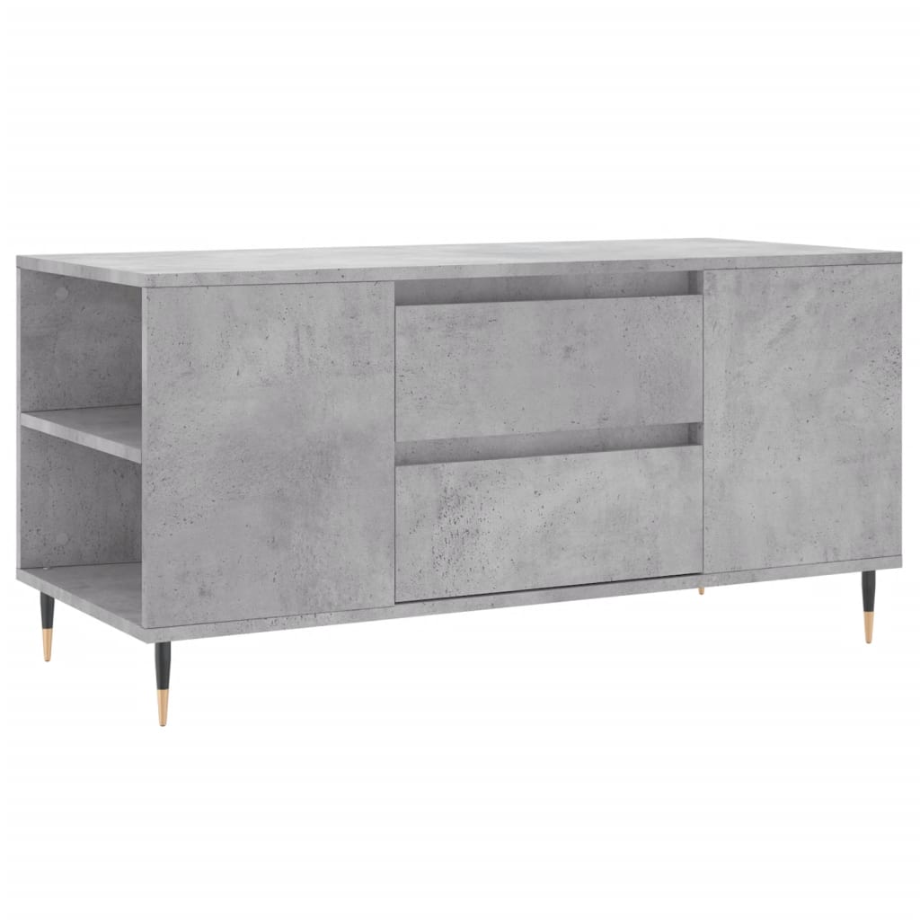 Salongbord Sofabord Betonggrå 102x44,5x50 cm