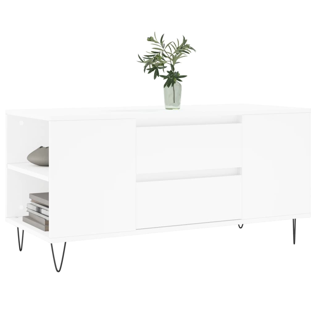 Salongbord Sofabord Hvit 102x44,5x50 cm