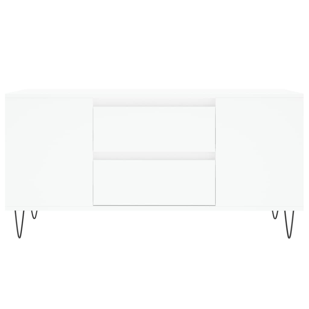 Salongbord Sofabord Hvit 102x44,5x50 cm