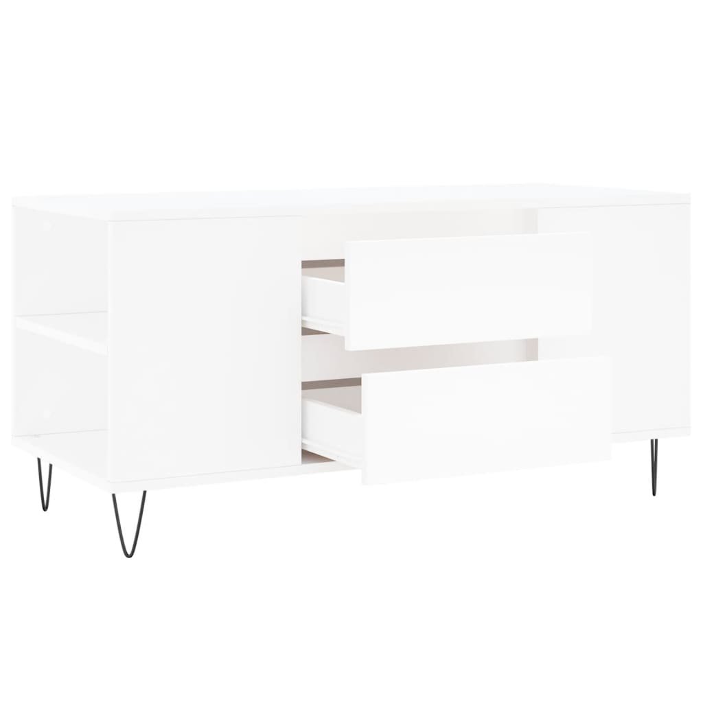 Salongbord Sofabord Hvit 102x44,5x50 cm