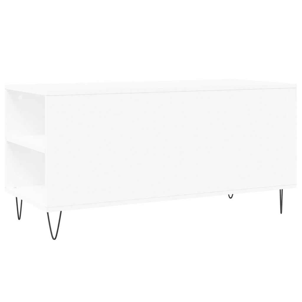 Salongbord Sofabord Hvit 102x44,5x50 cm
