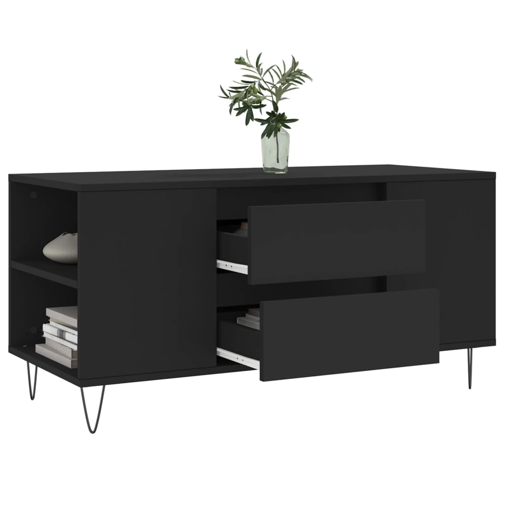 Salongbord Sofabord Svart 102x44,5x50 cm