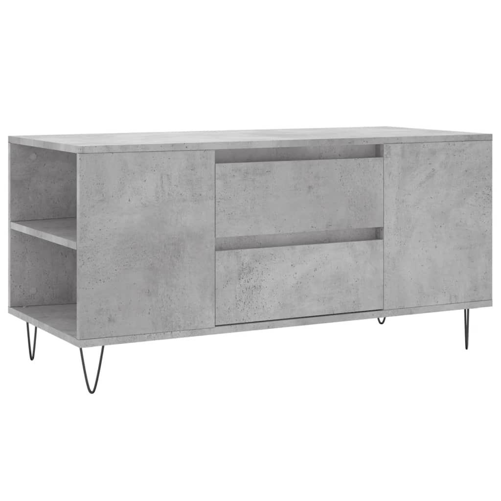 Salongbord Sofabord Betonggrå 102x44,5x50 cm