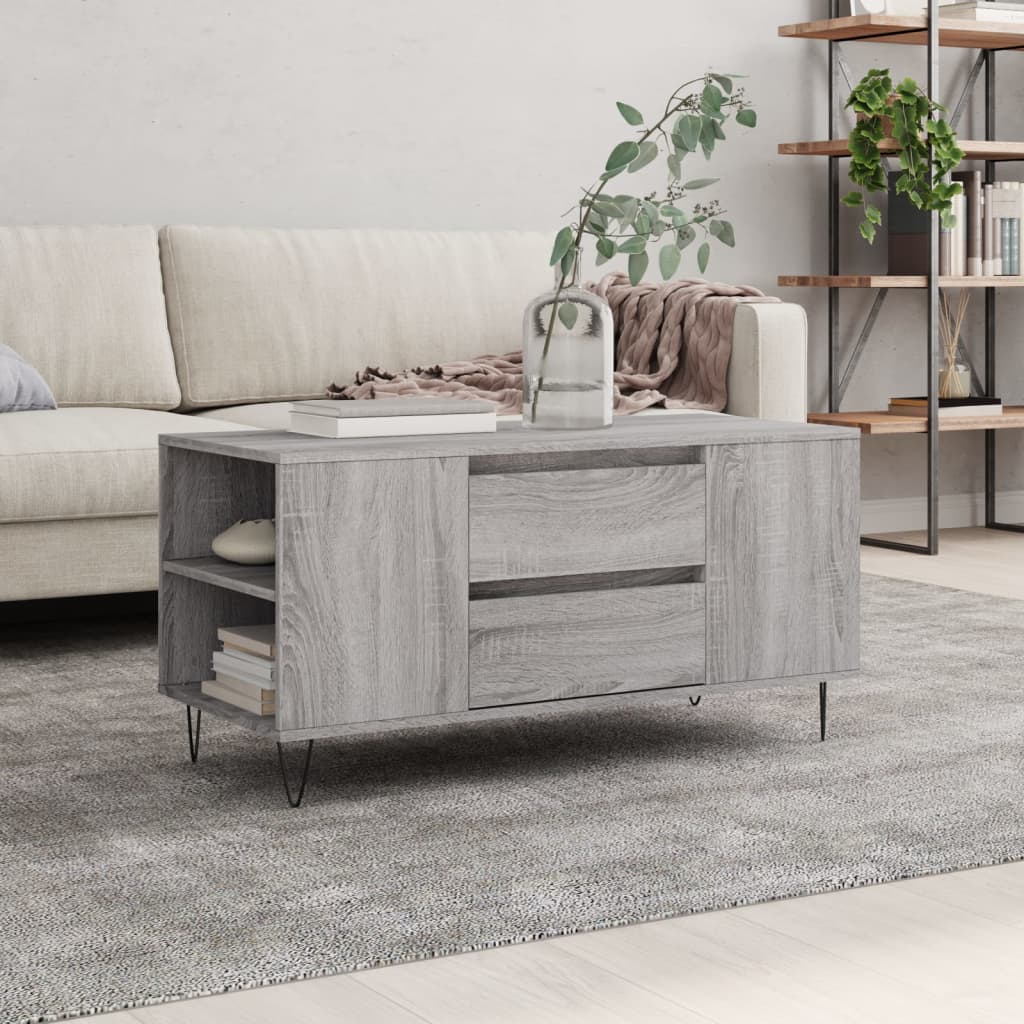 Salongbord Sofabord Sonoma Grå 102x44,5x50 cm