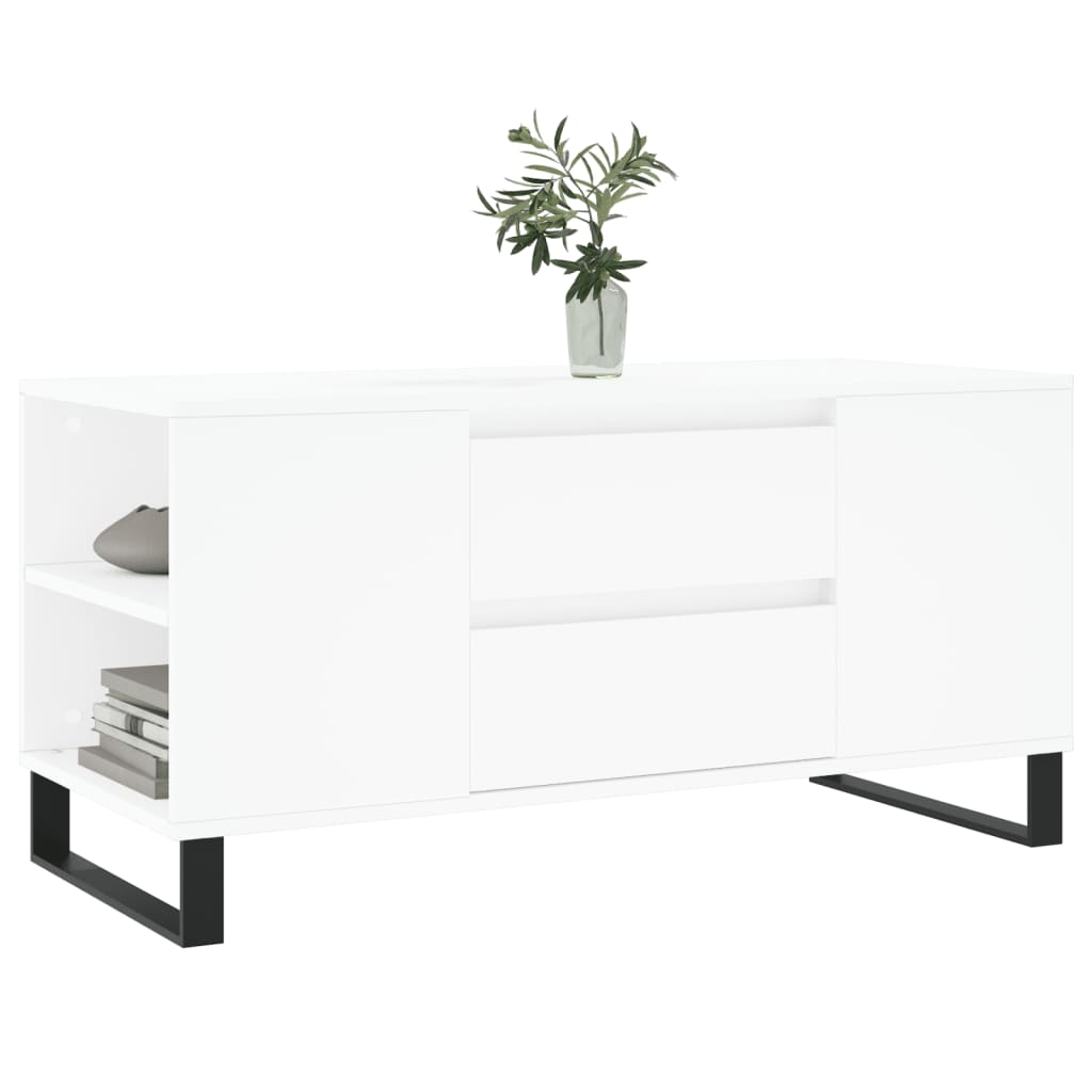 Salongbord Sofabord Hvit 102x44,5x50 cm