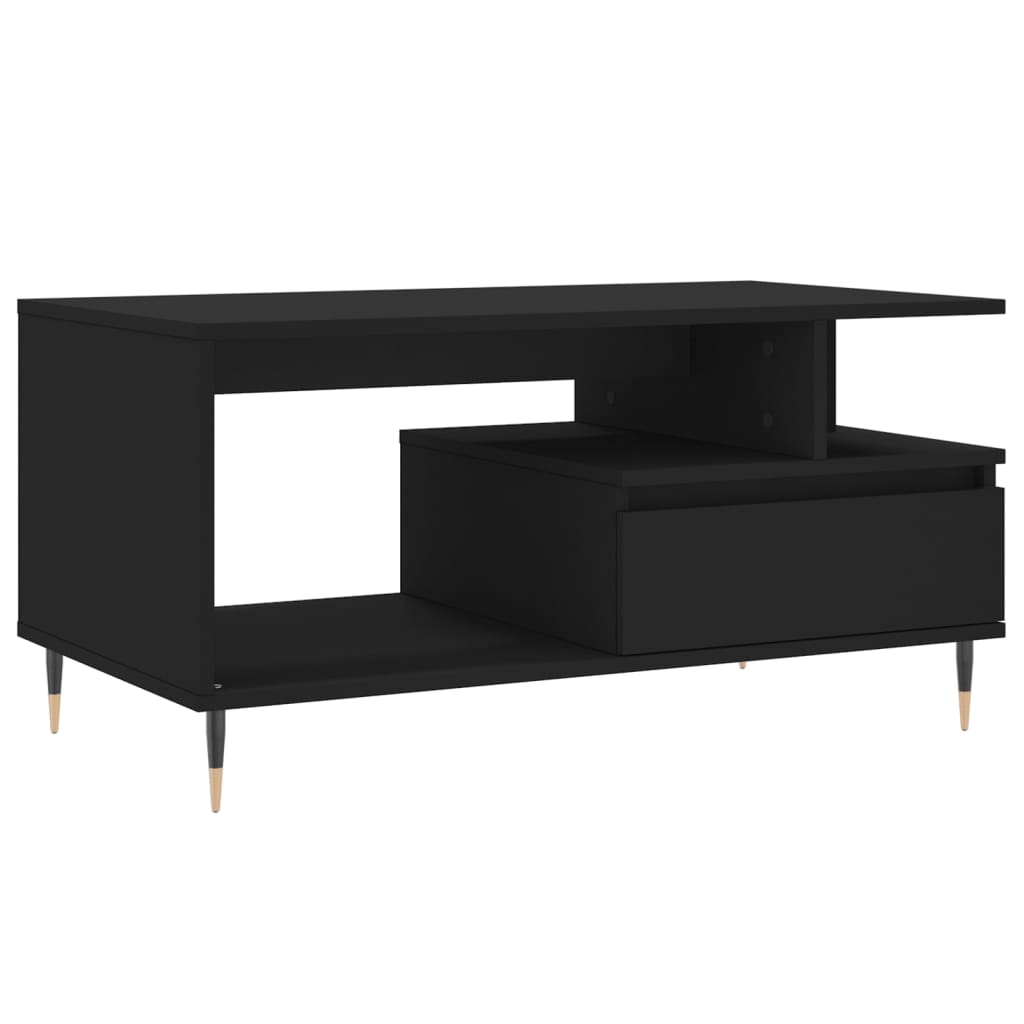 Salongbord Sofabord Svart 90x49x45 cm
