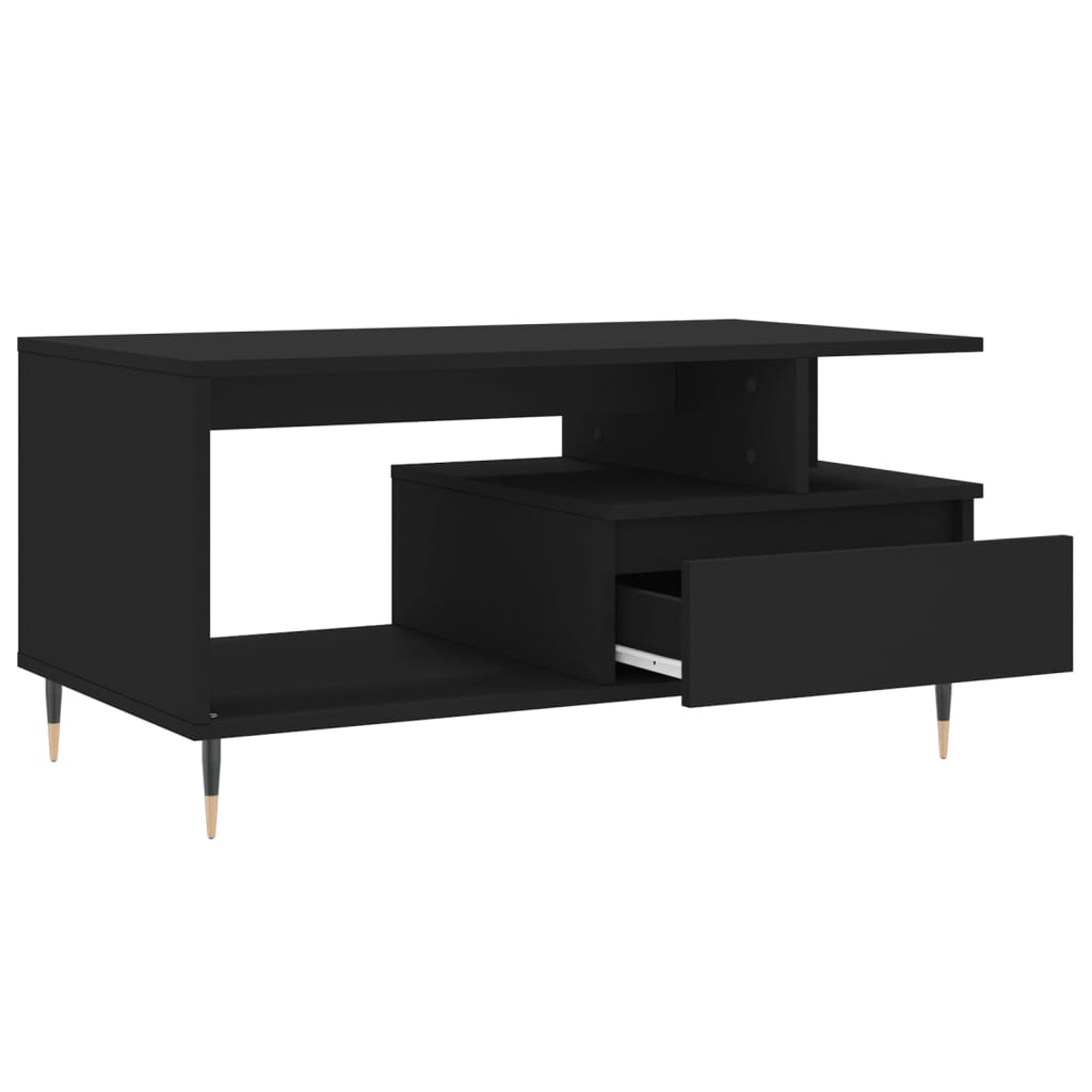 Salongbord Sofabord Svart 90x49x45 cm