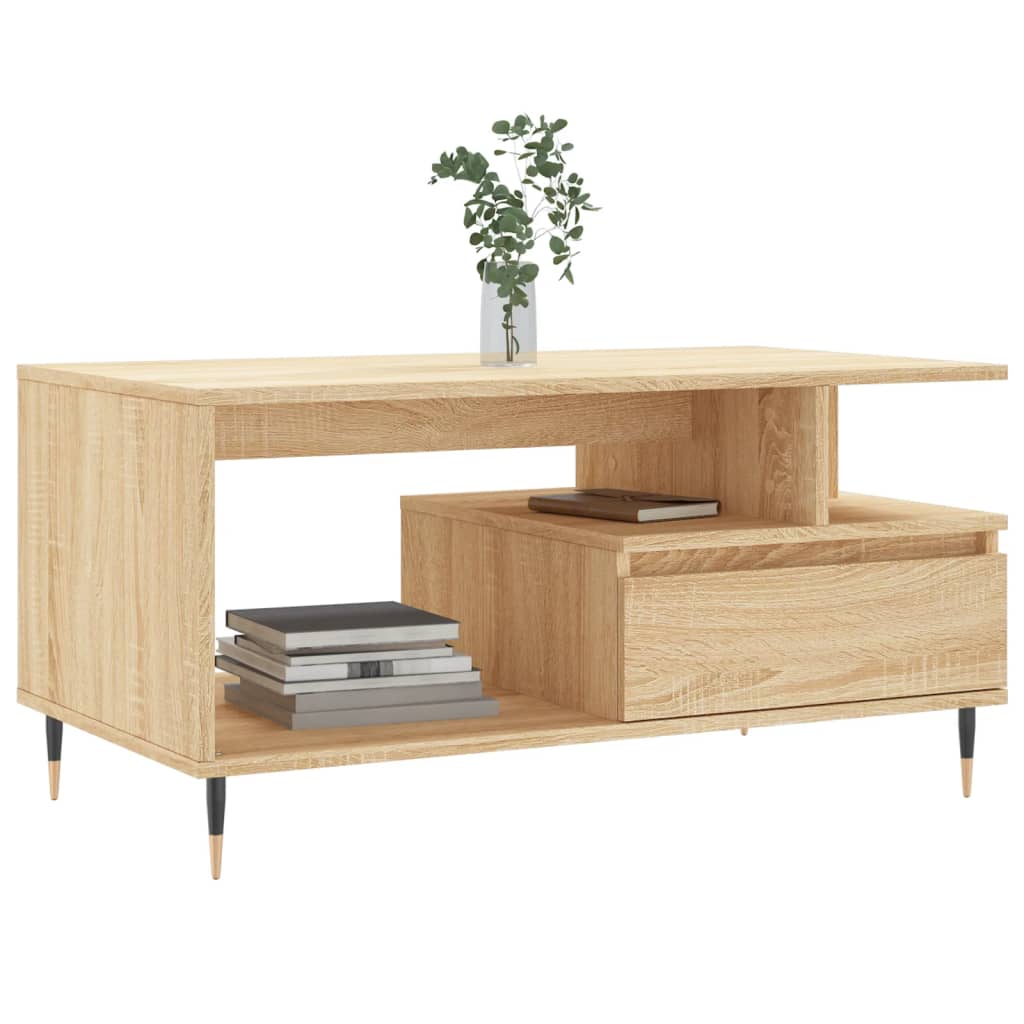 Salongbord Sofabord Sonoma Eik 90x49x45 cm