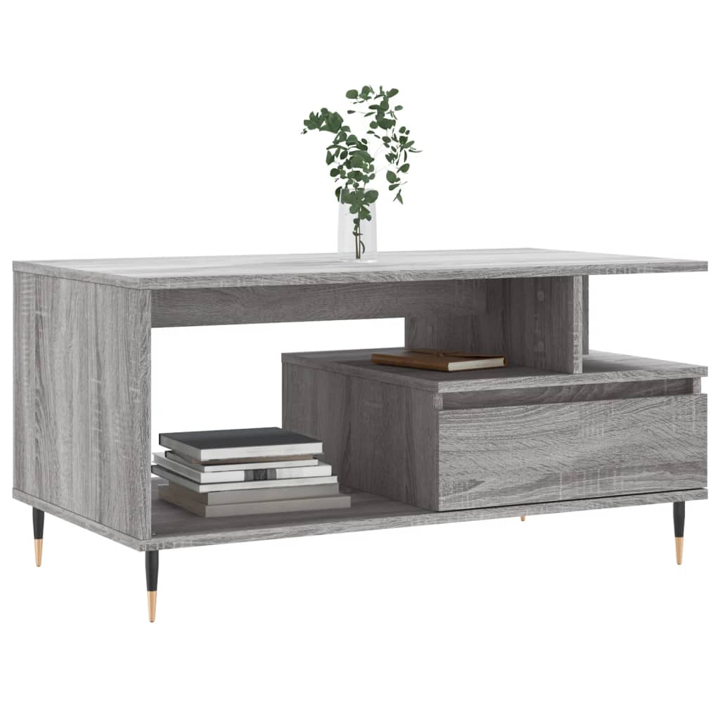Salongbord Sofabord Sonoma Grå 90x49x45 cm