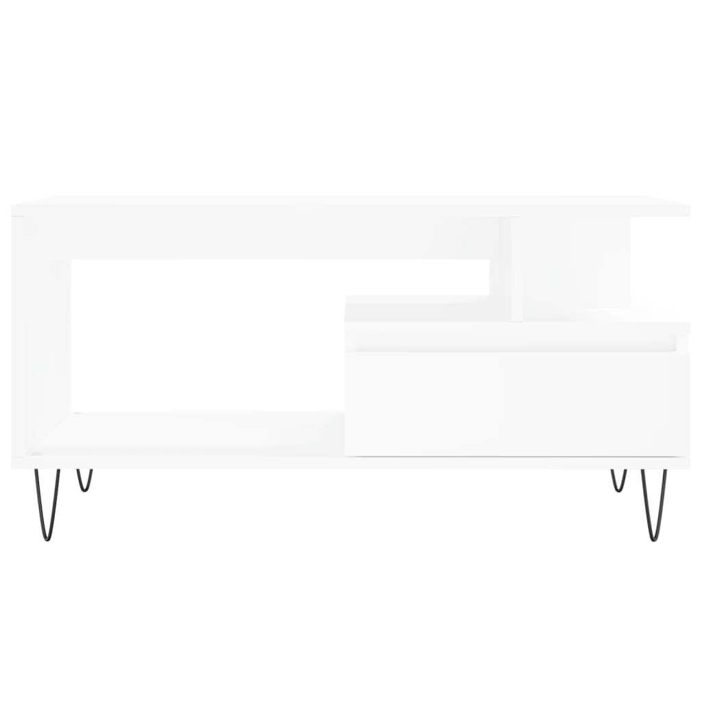 Salongbord Sofabord Hvit 90x49x45 cm