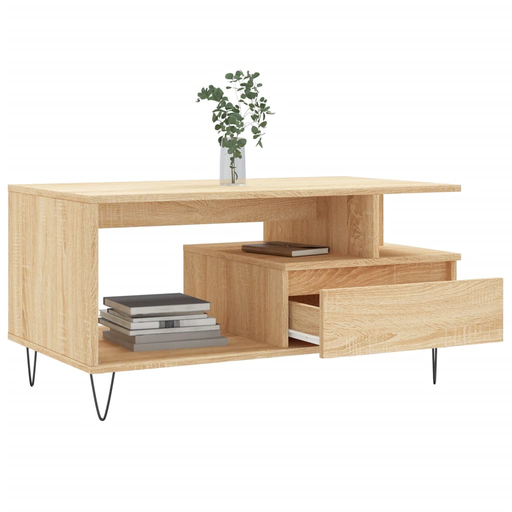 Salongbord Sofabord Sonoma Eik 90x49x45 cm
