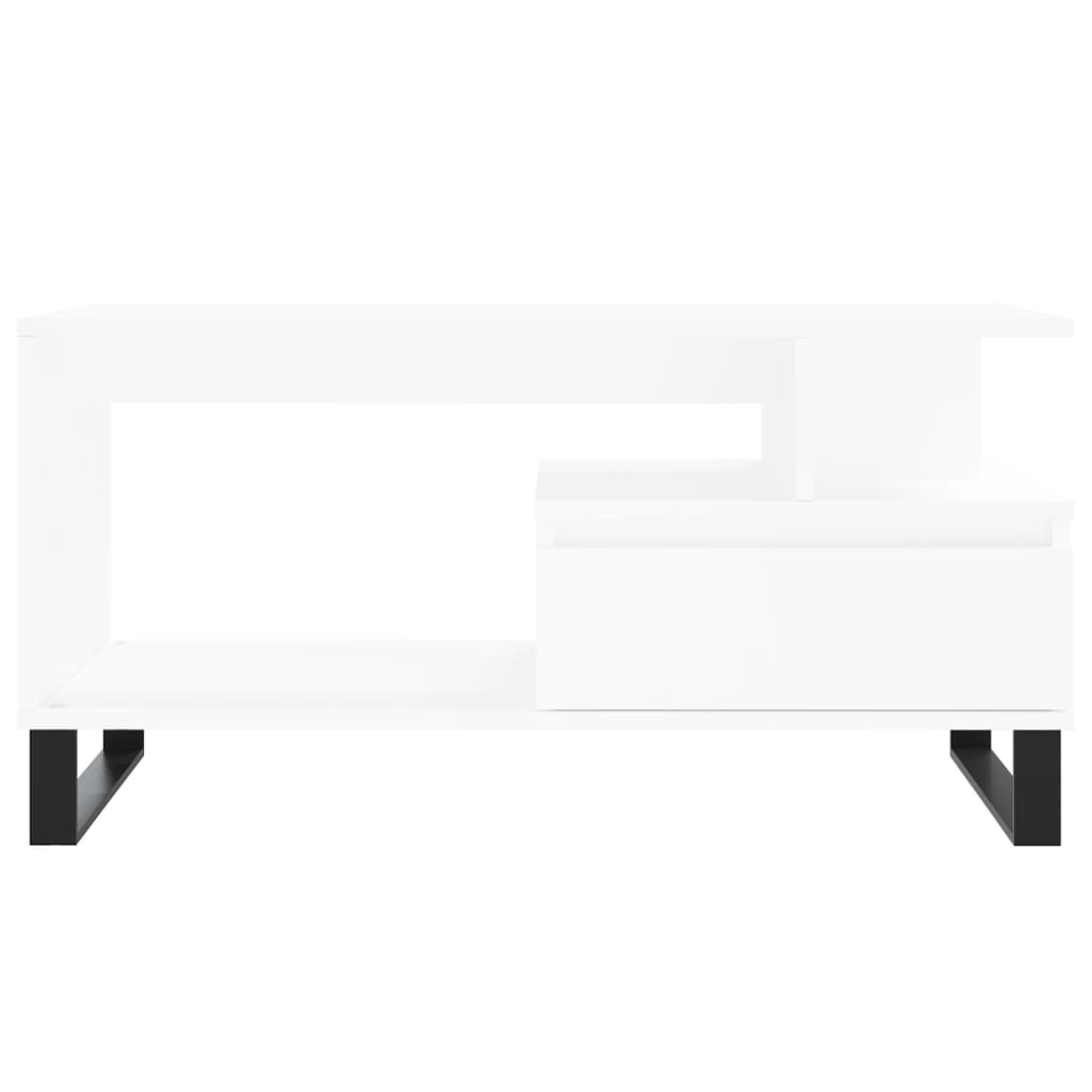 Salongbord Sofabord Hvit 90x49x45 cm