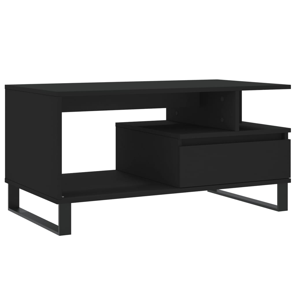 Salongbord Sofabord Svart 90x49x45 cm