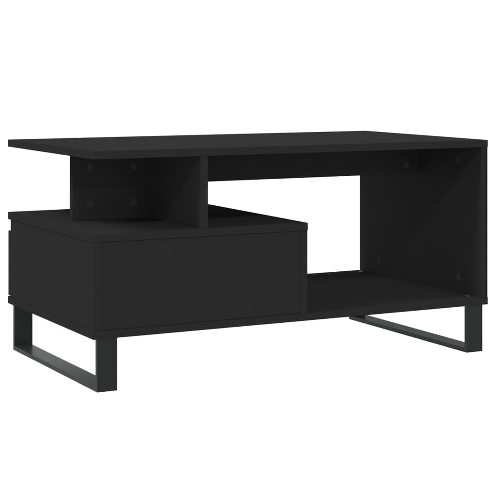 Salongbord Sofabord Svart 90x49x45 cm