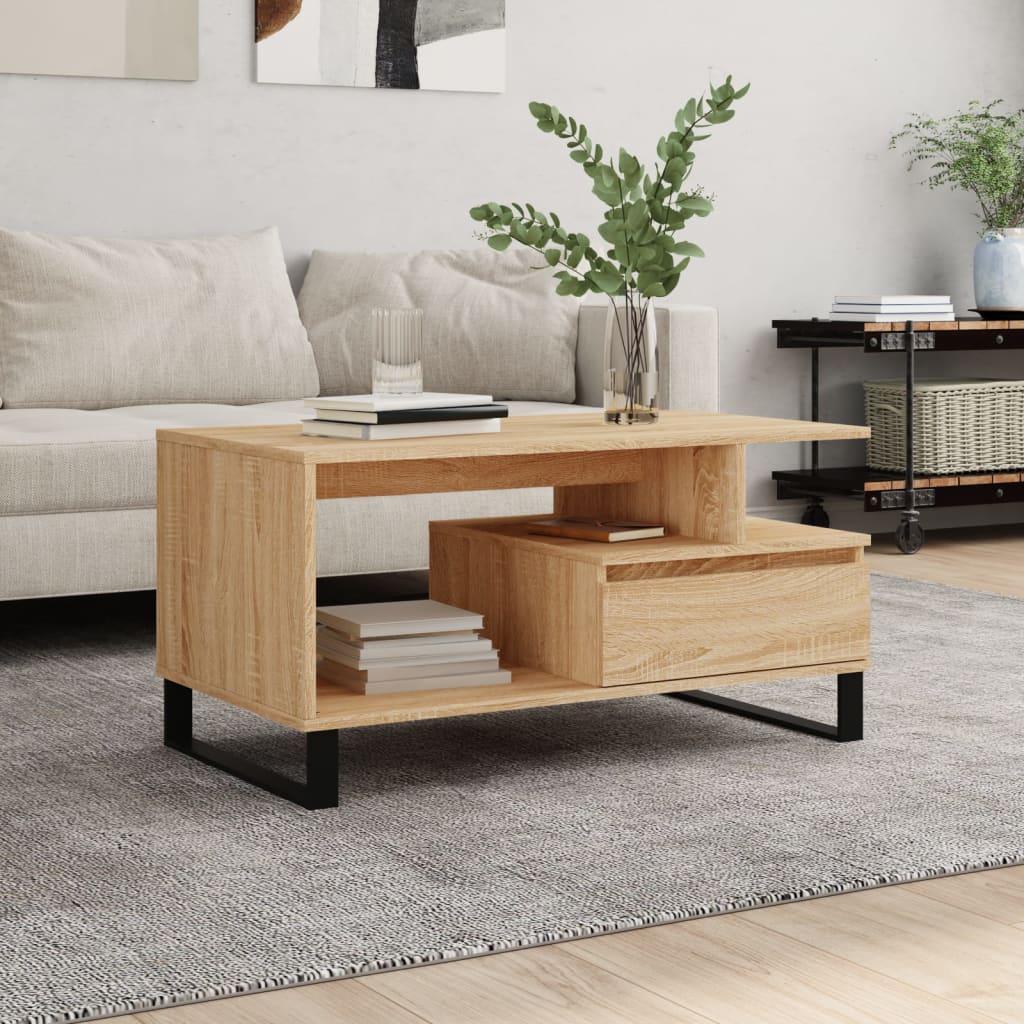 Salongbord Sofabord Sonoma Eik 90x49x45 cm
