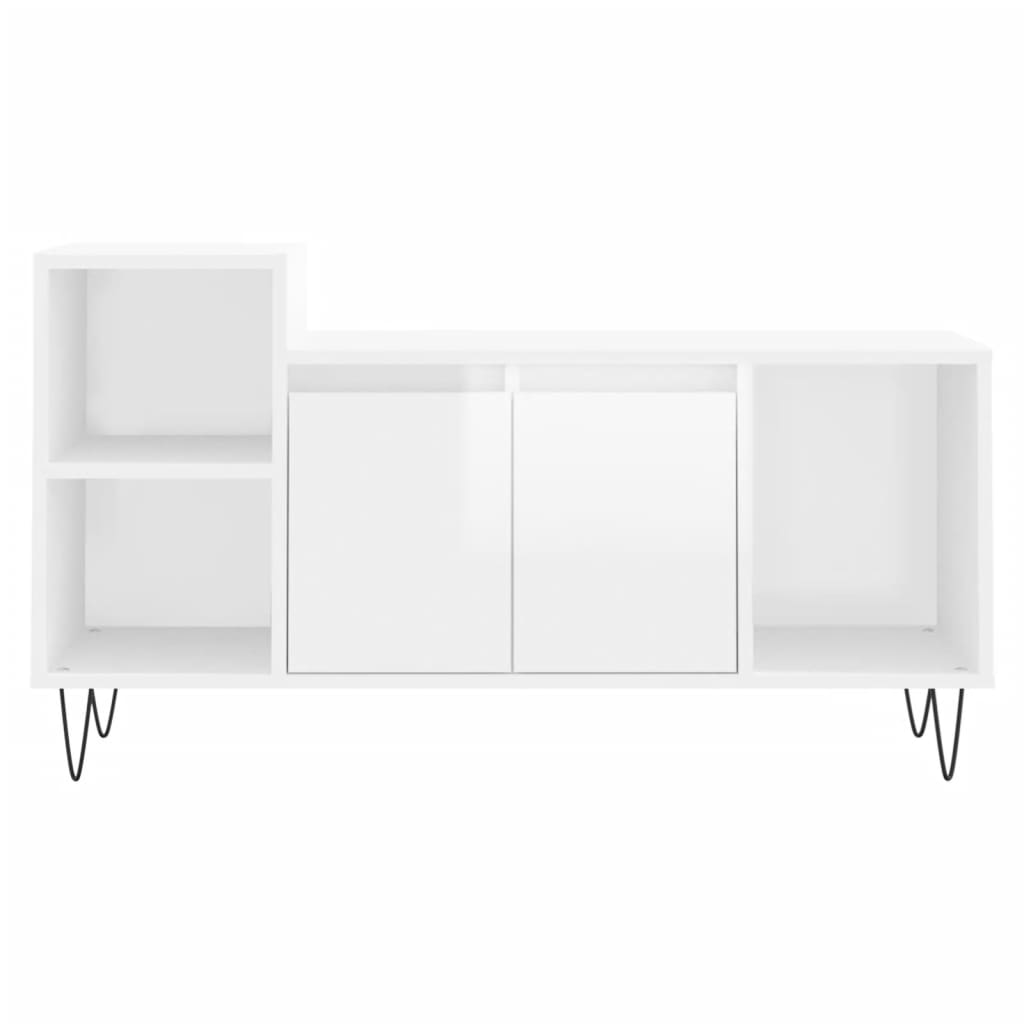 TV-Møbel Høyglans Hvit TV-benk 100x35x55 cm