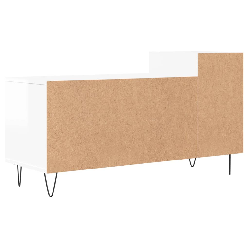TV-Møbel Høyglans Hvit TV-benk 100x35x55 cm