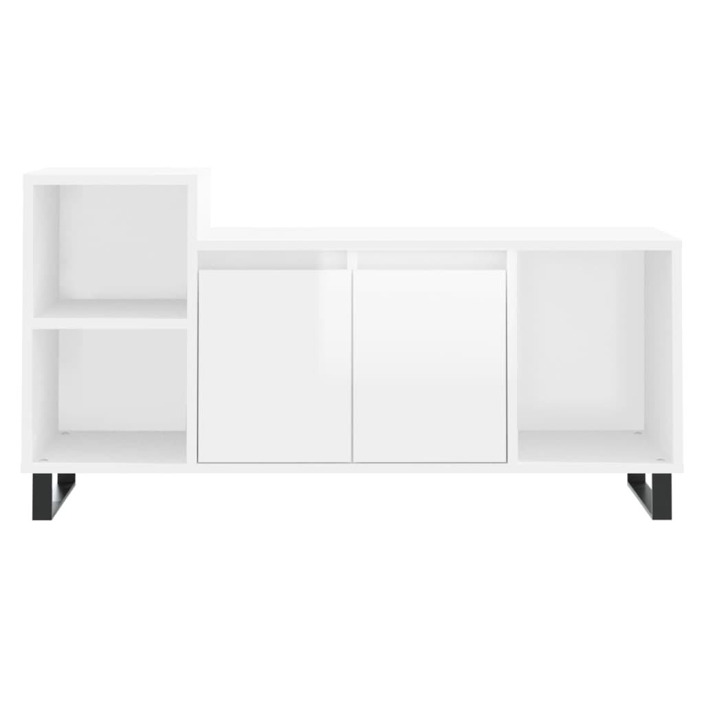 TV-Møbel Høyglans Hvit TV-benk 100x35x55 cm