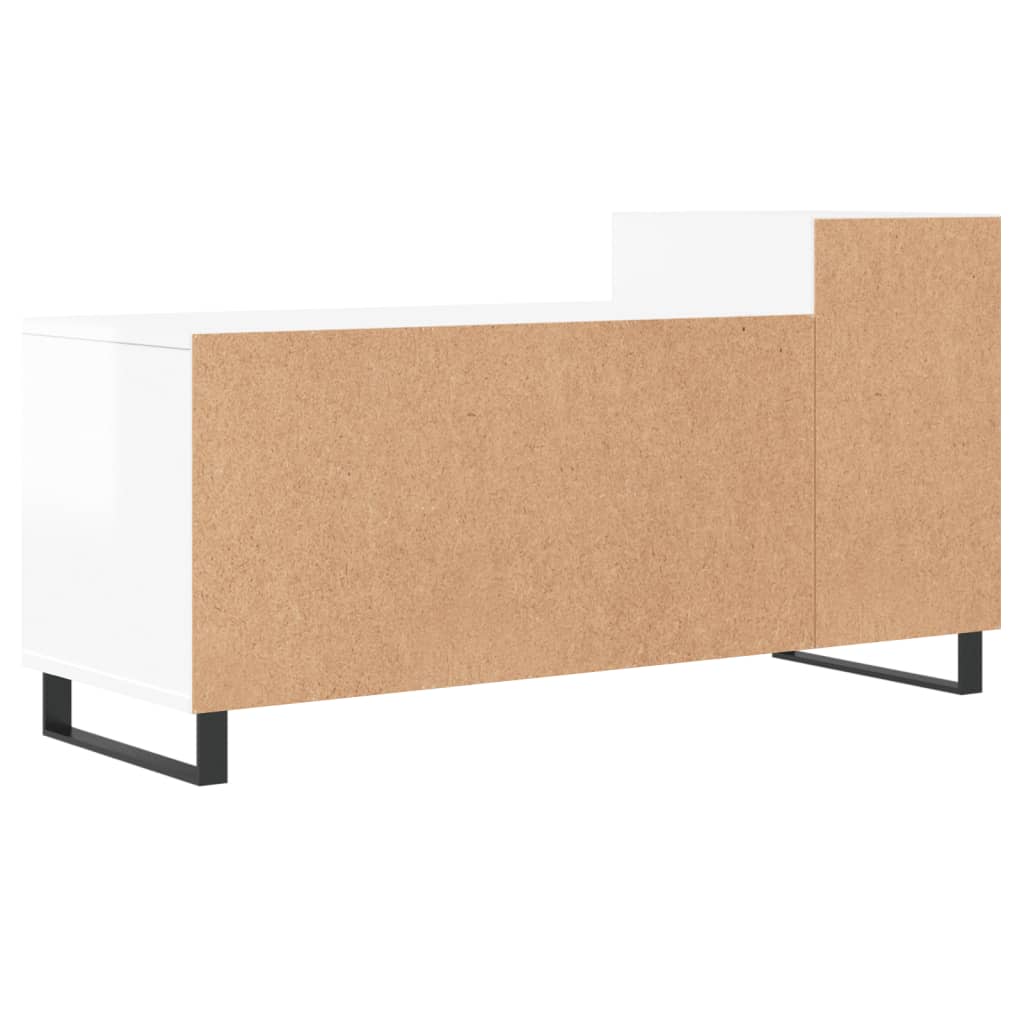 TV-Møbel Høyglans Hvit TV-benk 100x35x55 cm