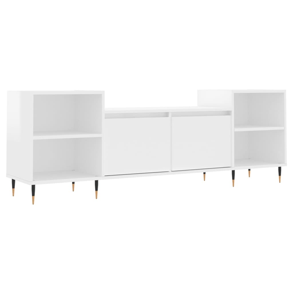 TV-Møbel Høyglans Hvit Tv-benk 160x35x55 cm