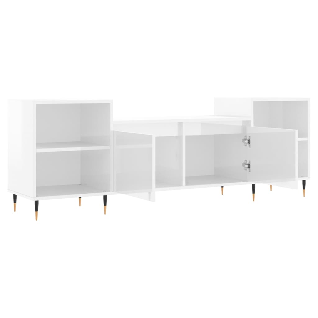 TV-Møbel Høyglans Hvit Tv-benk 160x35x55 cm