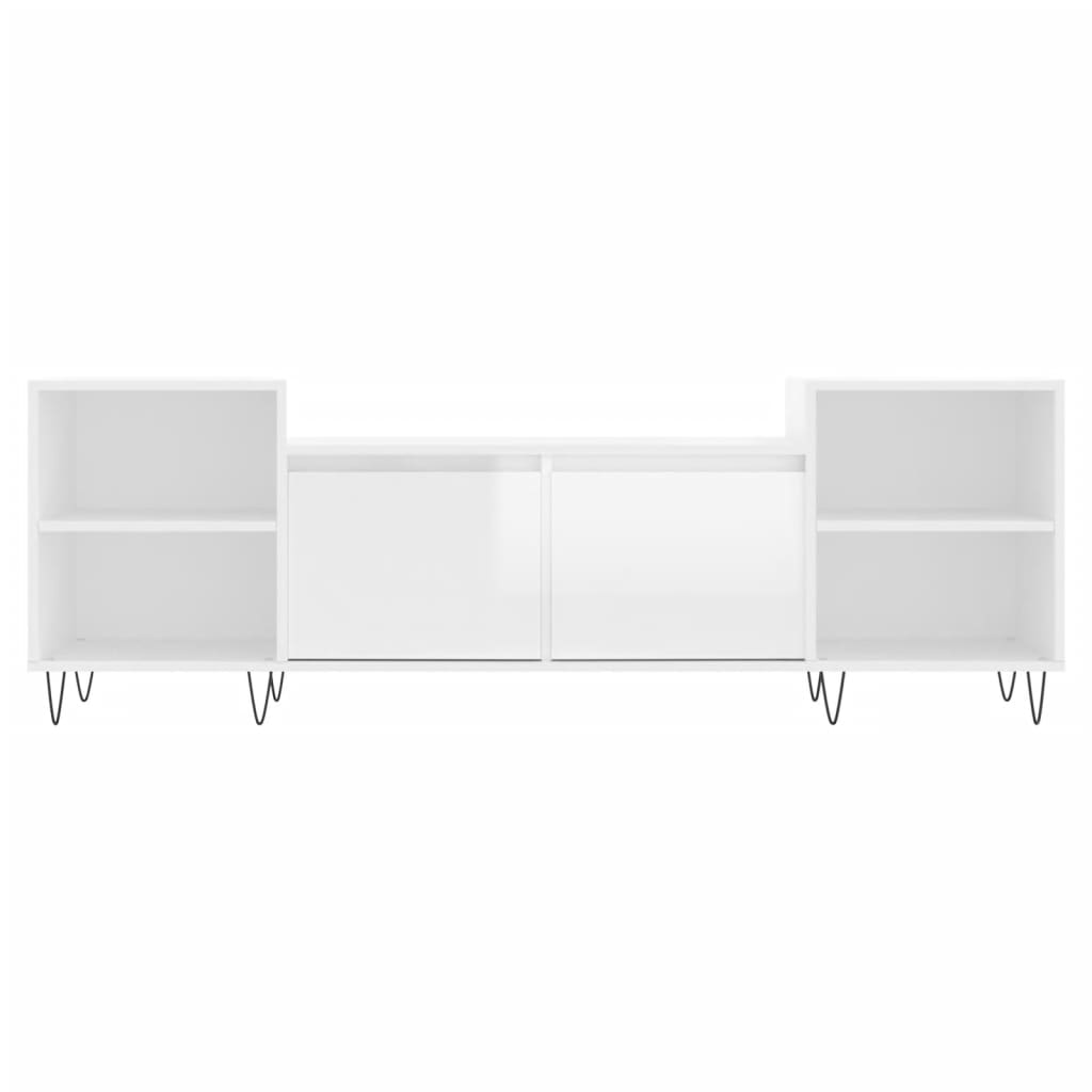 TV-Møbel Høyglans Hvit Tv-benk 160x35x55 cm