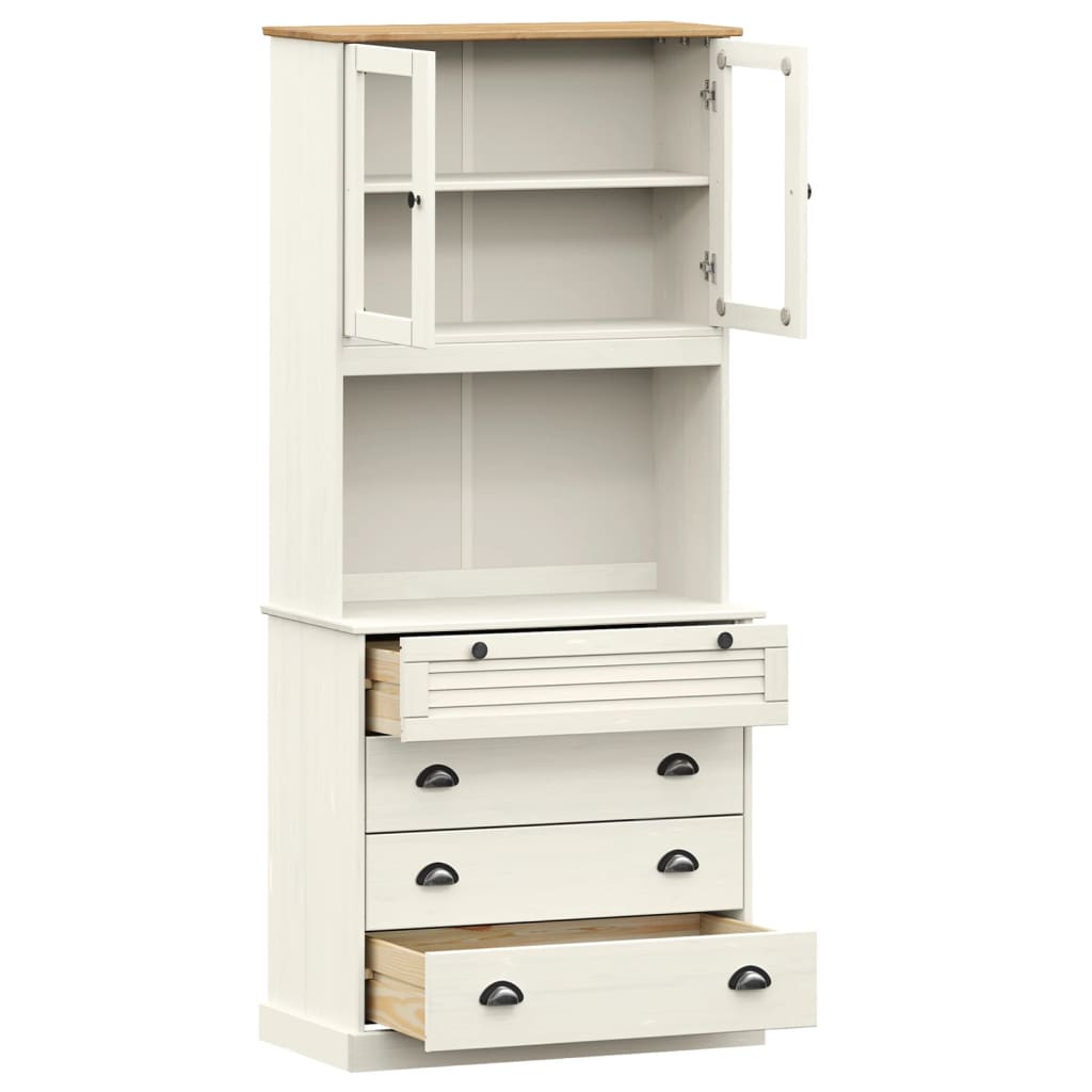 Skap Hvit VIGO Hvit 80x40x176 cm heltre furu