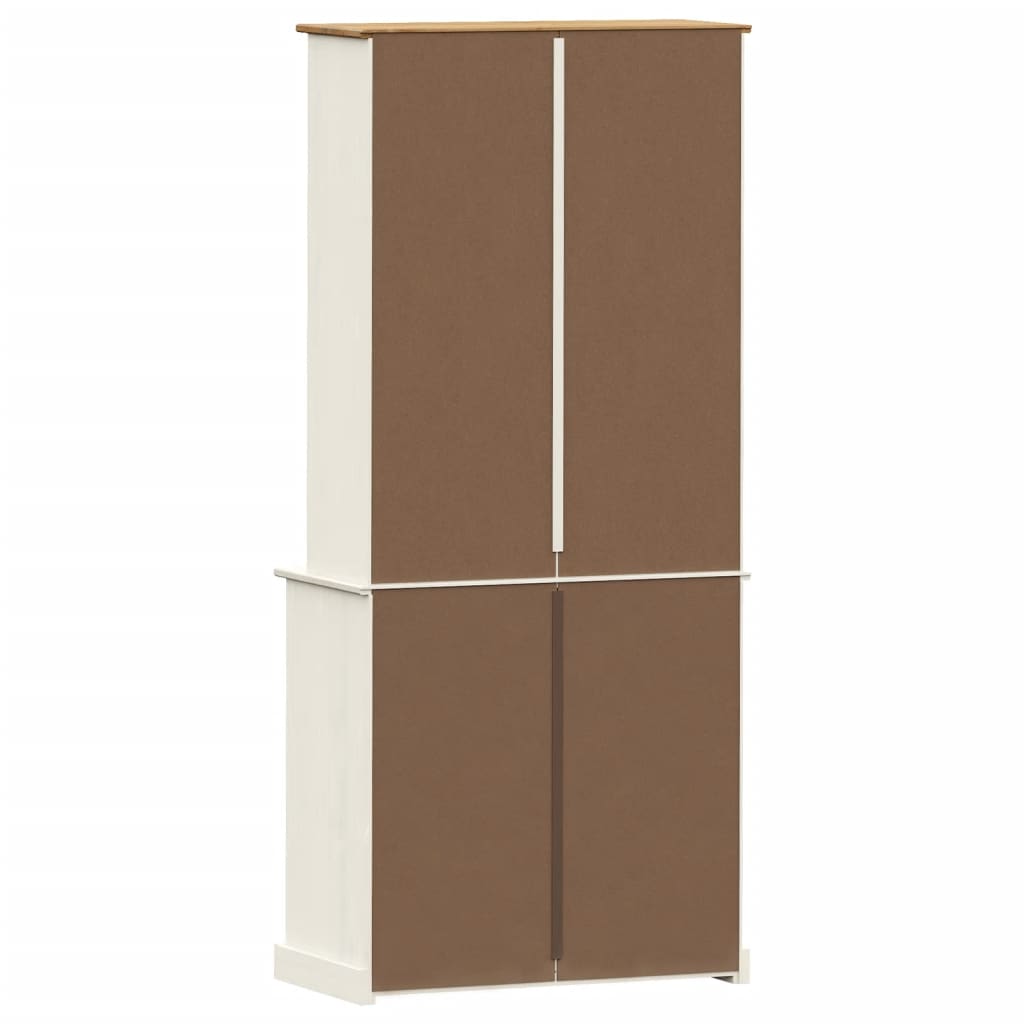 Skap Hvit VIGO Hvit 80x40x176 cm heltre furu