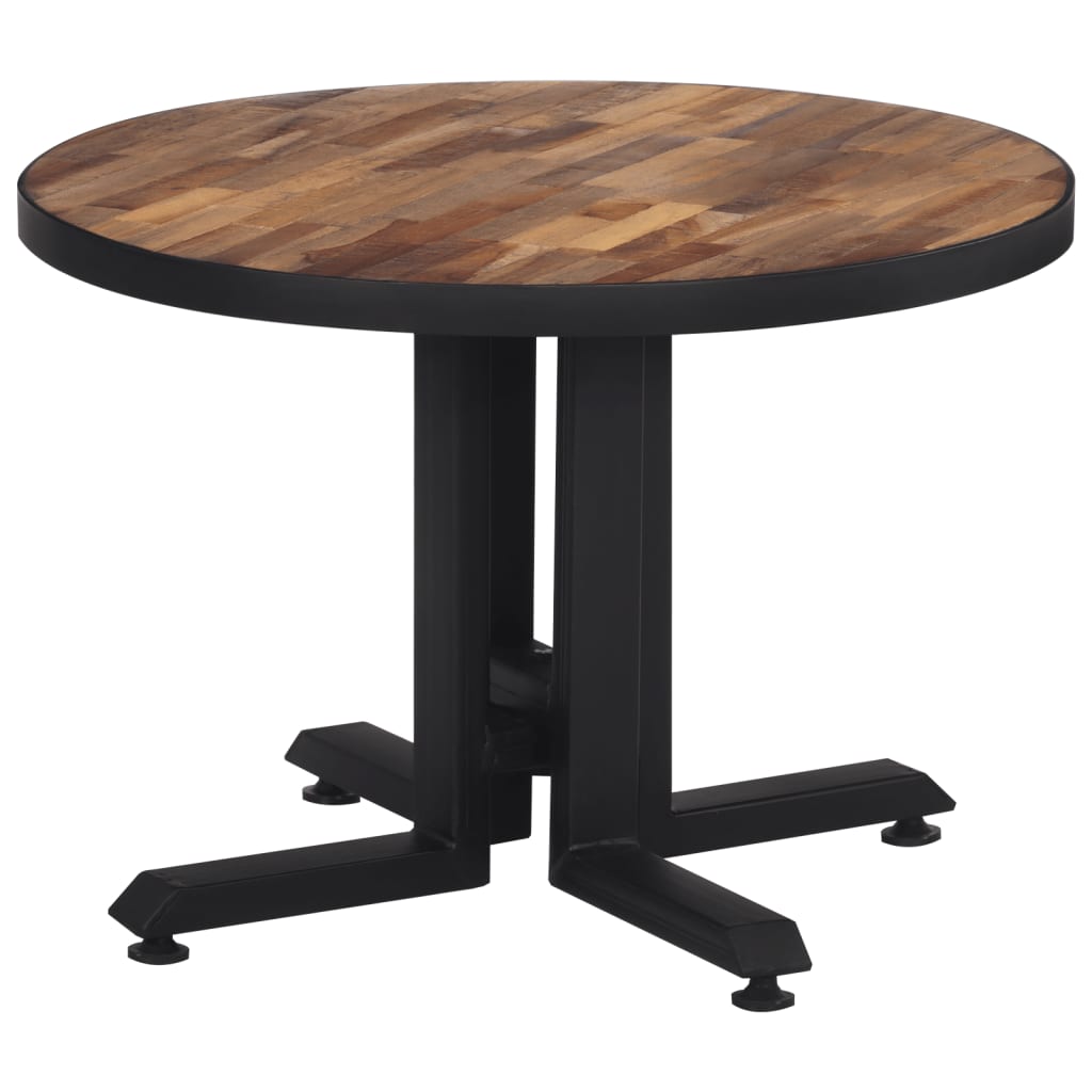 Barbord rundt Ø55x40 cm gjenvunnet heltre teak