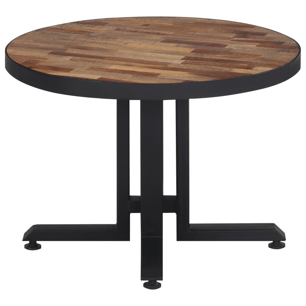 Barbord rundt Ø55x40 cm gjenvunnet heltre teak